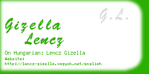 gizella lencz business card